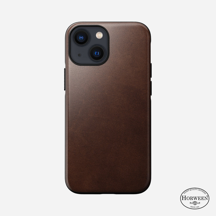 Modern Leather Case - iPhone 13 Mini | Rustic Brown | Horween