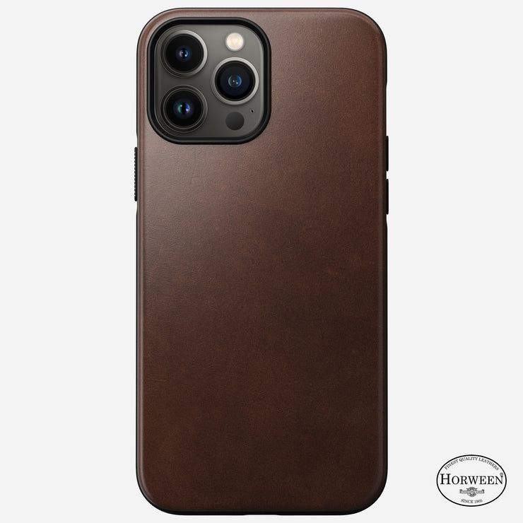 Modern Leather Case - iPhone 13 Pro Max | Rustic Brown | Horween