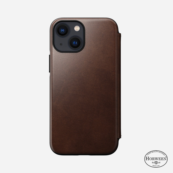 Open Box /// Modern Leather Folio - iPhone 13 Mini | Rustic Brown | Horween