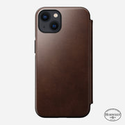 Modern Leather Folio - iPhone 13 | Rustic Brown | Horween