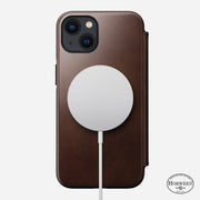 Modern Leather Folio - iPhone 13 | Rustic Brown | Horween