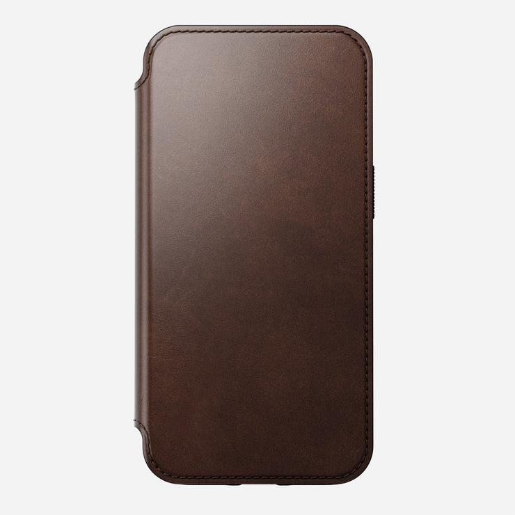 Modern Leather Folio - iPhone 13 | Rustic Brown | Horween