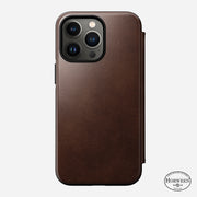 Modern Leather Folio - iPhone 13 Pro | Rustic Brown | Horween