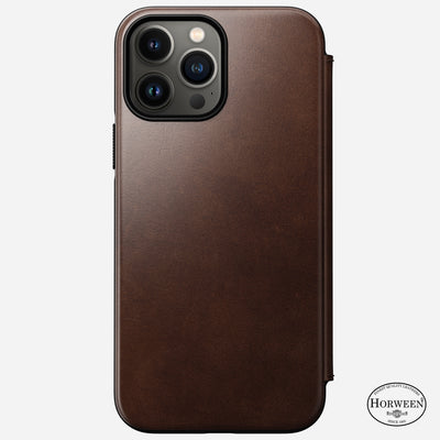 Modern Leather Folio - iPhone 13 Pro Max | Rustic Brown | Horween