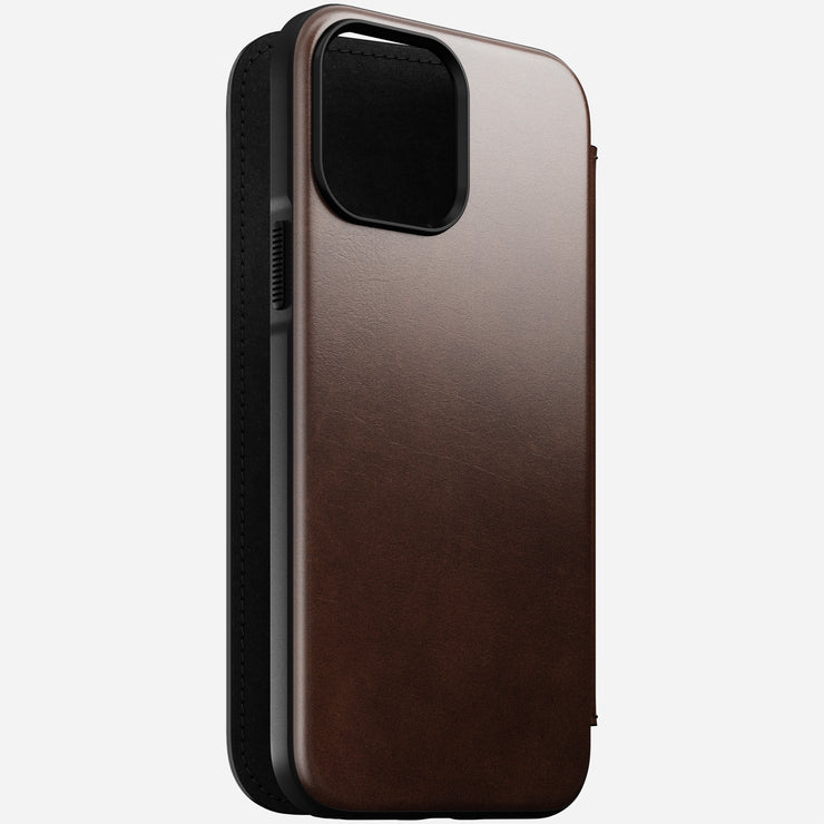 Modern Leather Folio - iPhone 13 Pro Max | Rustic Brown | Horween