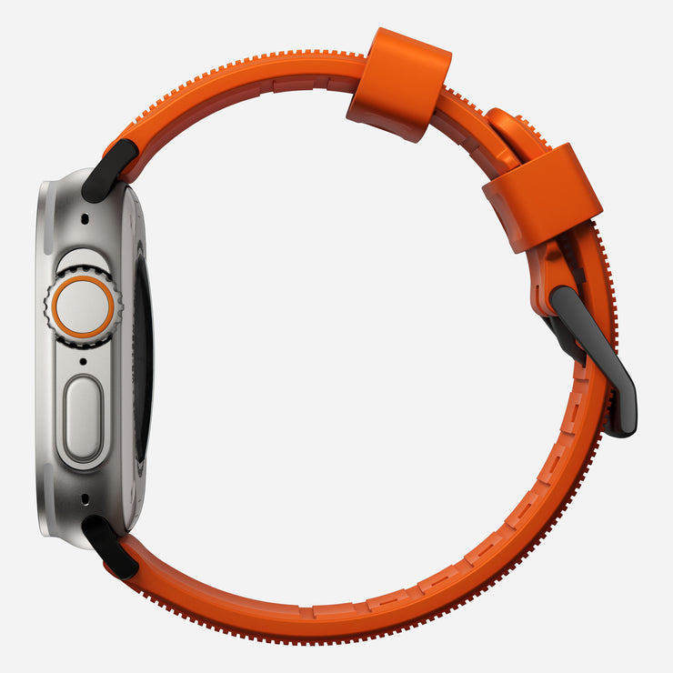 Rugged Band - 46mm/49mm | Black Hardware | Ultra Orange