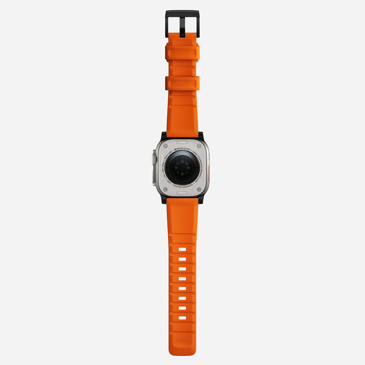 Rugged Band - 46mm/49mm | Black Hardware | Ultra Orange