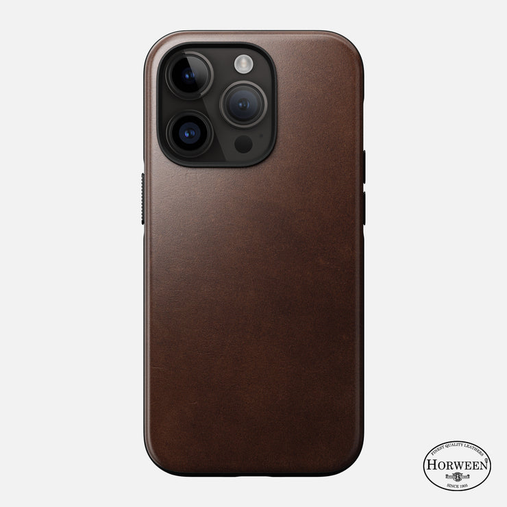 Modern Leather Case - iPhone 14 Pro | Rustic Brown | Horween