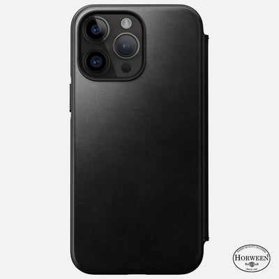 Modern Leather Folio - iPhone 14 Pro Max | Black | Horween