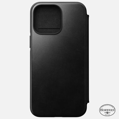 Open Box /// Modern Leather Folio - iPhone 14 Pro Max | Black | Horween