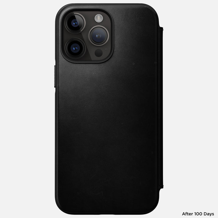 Modern Leather Folio - iPhone 14 Pro Max | Black | Horween