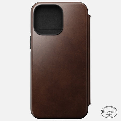 Open Box /// Modern Leather Folio - iPhone 14 Pro Max | Rustic Brown | Horween