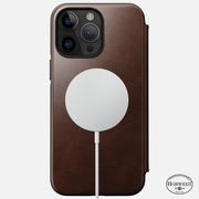 Modern Leather Folio - iPhone 14 Pro Max | Rustic Brown | Horween