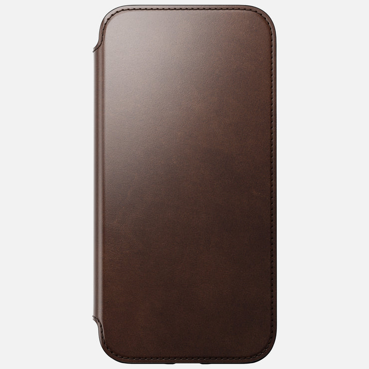 Modern Leather Folio - iPhone 14 Pro Max | Rustic Brown | Horween