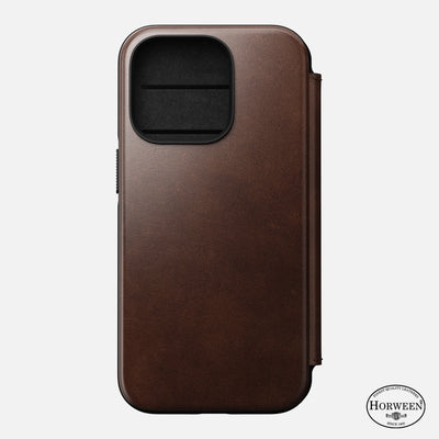 Open Box /// Modern Leather Folio - iPhone 14 Pro | Rustic Brown | Horween