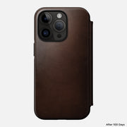 Modern Leather Folio - iPhone 14 Pro | Rustic Brown | Horween