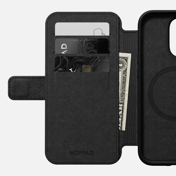 Modern Leather Folio - iPhone 14 Pro | Black | Nomad Leather