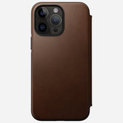 Modern Leather Folio - iPhone 14 Pro Max | Rustic Brown | Nomad Leather