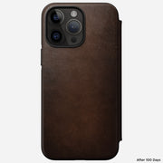 Modern Leather Folio - iPhone 14 Pro Max | Rustic Brown | Nomad Leather