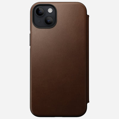 Modern Leather Folio - iPhone 14 Plus | Rustic Brown | Nomad Leather