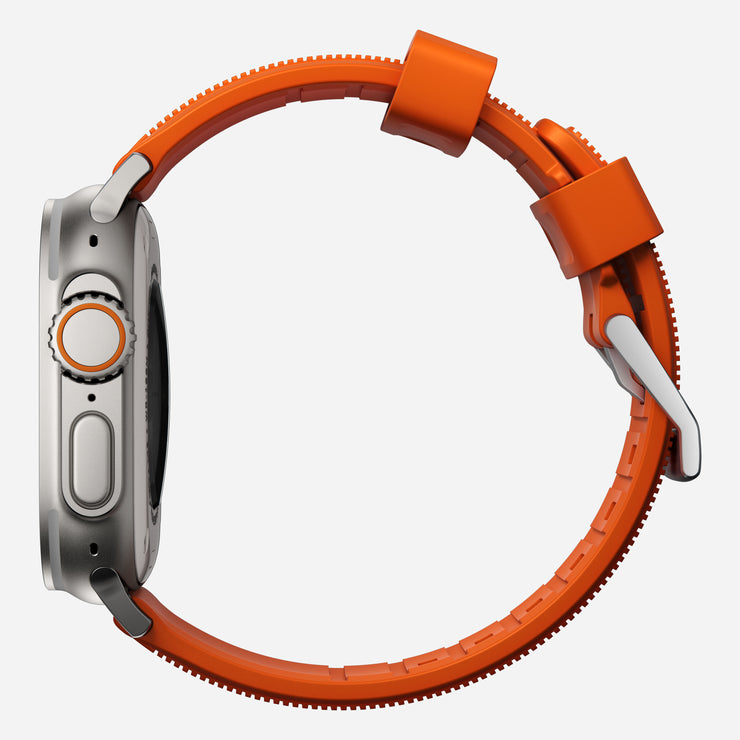 Rugged Band - 46mm/49mm | Silver Hardware | Ultra Orange