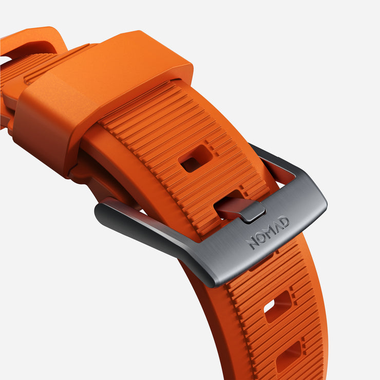 Rugged Band - 46mm/49mm | Silver Hardware | Ultra Orange