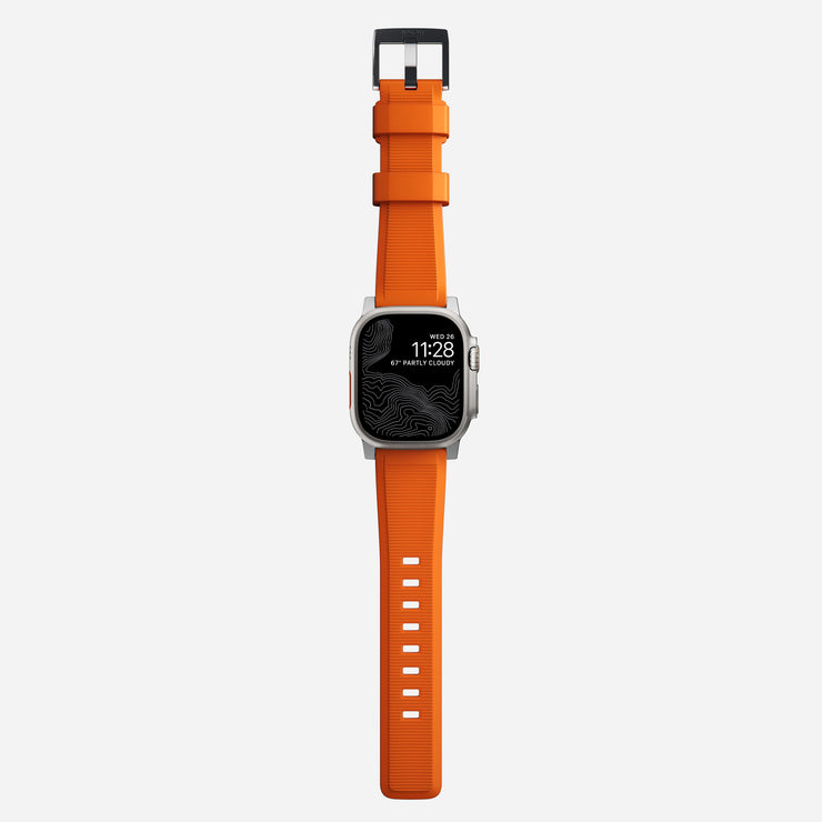 Rugged Band - 46mm/49mm | Silver Hardware | Ultra Orange