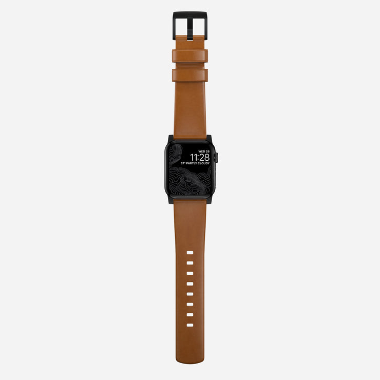 Modern Band - 45mm | Black Hardware | English Tan | Nomad Leather