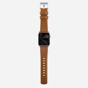 Modern Band - 46mm/49mm | Silver Hardware | English Tan | Nomad Leather