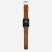 Modern Band - 45mm | Silver Hardware | English Tan | Nomad Leather