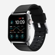 Active Band Pro - 46mm/49mm | Silver Hardware | Black Active Leather