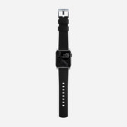 Active strap pro heinen leather black silver hardware 40mm 