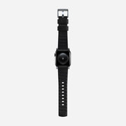 Active strap pro heinen leather black silver hardware 40mm 