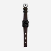 Active strap pro heinen leather classic brown silver hardware 40mm