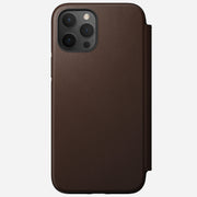 Rugged folio horween leather rustic brown iphone 12 pro max