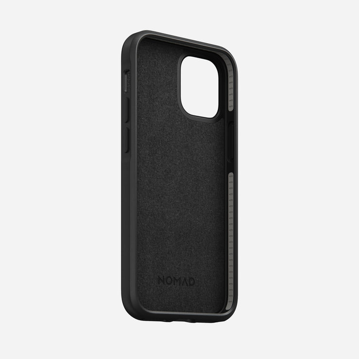 Rugged case horween leather black iphone 12 mini     