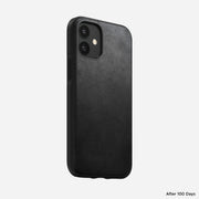 Rugged case horween leather black iphone 12 mini     