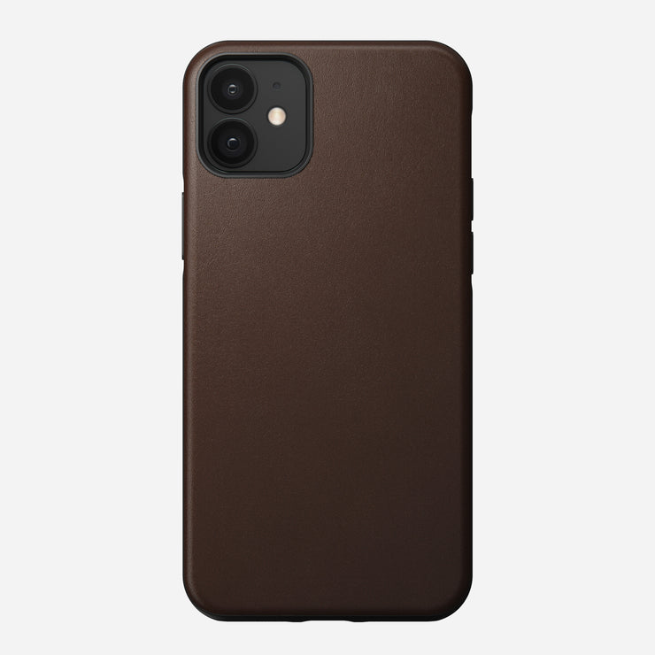 Rugged case horween leather rustic brown iphone 12