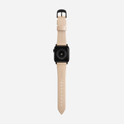 Modern slim strap horween leather natural black hardware  