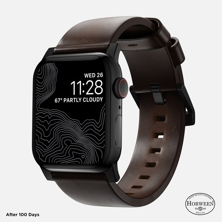 Modern Band - 45mm | Black Hardware | Rustic Brown | Horween