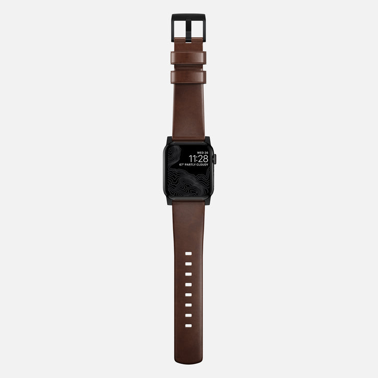 Modern Band - 45mm | Black Hardware | Rustic Brown | Horween