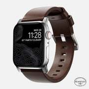 Modern Band - 46mm/49mm | Silver Hardware | Rustic Brown | Horween