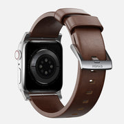 Modern Band - 46mm/49mm | Silver Hardware | Rustic Brown | Horween