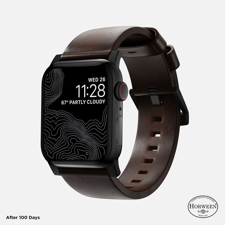 Modern Band - 41mm | Black Hardware | Rustic Brown | Horween