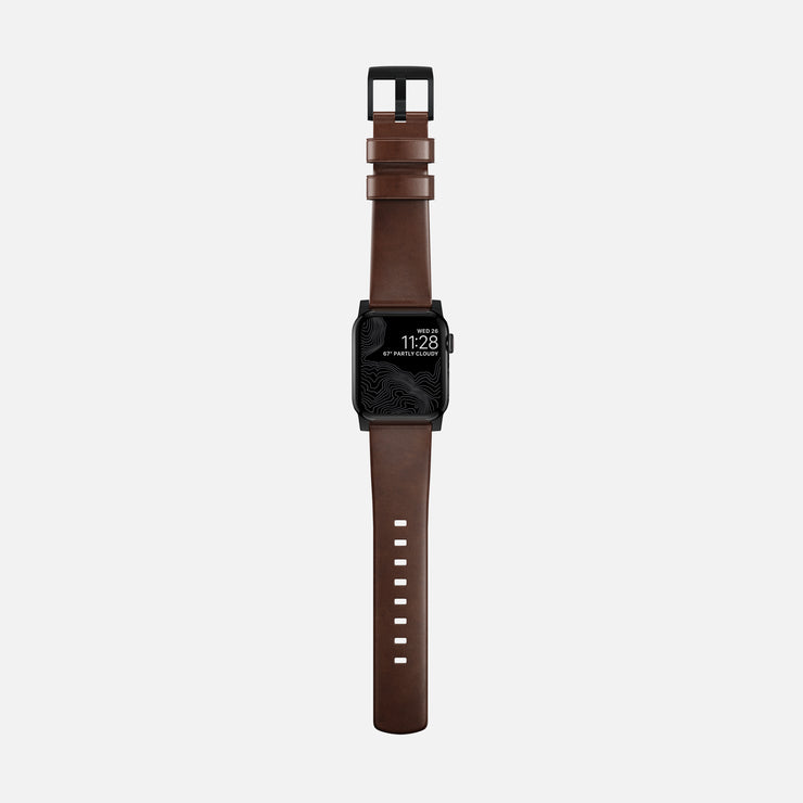 Modern Band - 41mm/42mm | Black Hardware | Rustic Brown | Horween