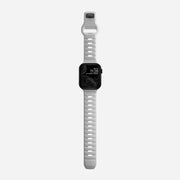 Full view of the Sport Band for 41mm Apple Watch in Lunar Gray, showing its entire length and breathable design   