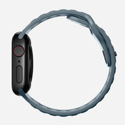 Side view of the Marine Blue Sport Band, illustrating its sleek profile and ventilation channels