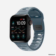 Front view of the 41mm Sport Band in Marine Blue, emphasizing its lightweight and comfortable design